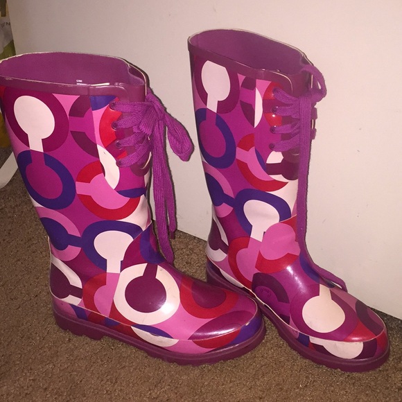 Coach Rain Boots, size 11 - Picture 1 of 3